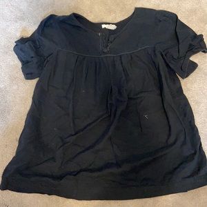 Black peasant shirt
